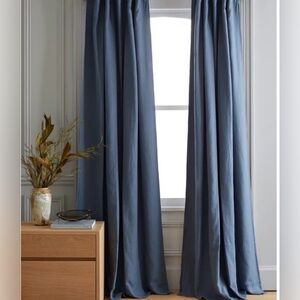 QUINCE pair of 48x96 European Linen Room Darkening Curtains